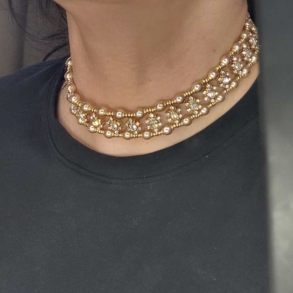 St. John Gold and Pearl Necklace